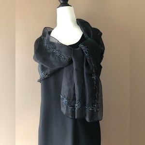 Beaded organza wrap